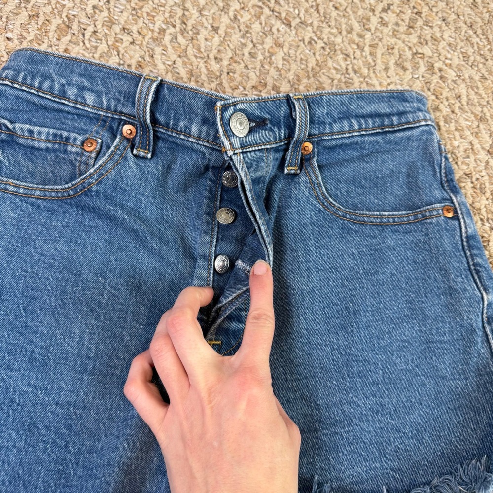 Levi's Blue Denim Jean Shorts - Picture 9 of 9